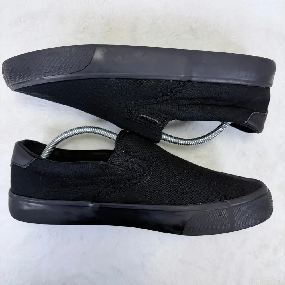 Lugz Bandit Black Canvas Slip On Mens Sneakers Size 10 Wide